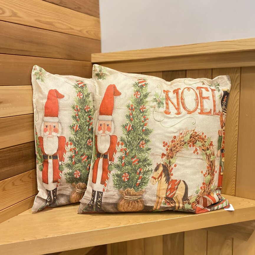 CHRISTMAS!! "NOEL" CUSHION 16"X16"