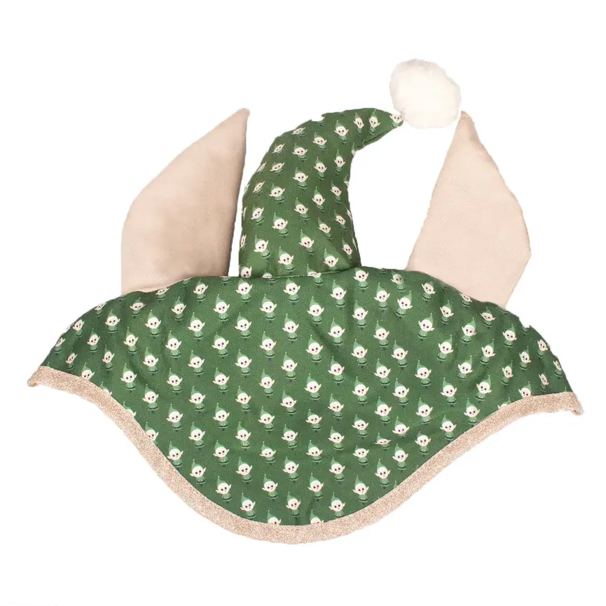 QHP Christmas Print Ear Net