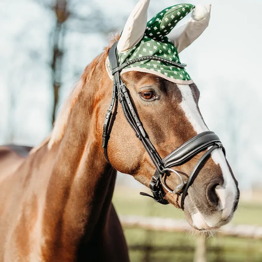 QHP Christmas Print Ear Net