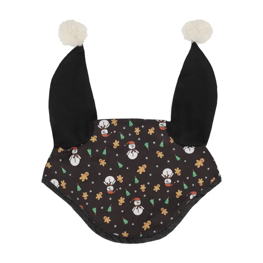 QHP Christmas Print Ear Net
