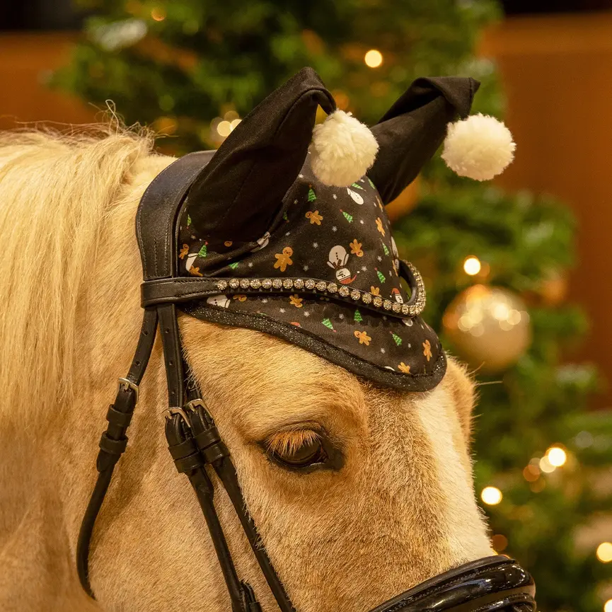 QHP Christmas Print Ear Net