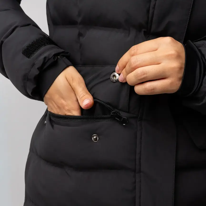 Celeste Womens Waterproof Parka Jacket (Black Beauty)