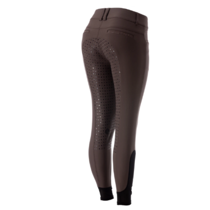 Womens Silicone Full Seat Breeches - Brown/Copper