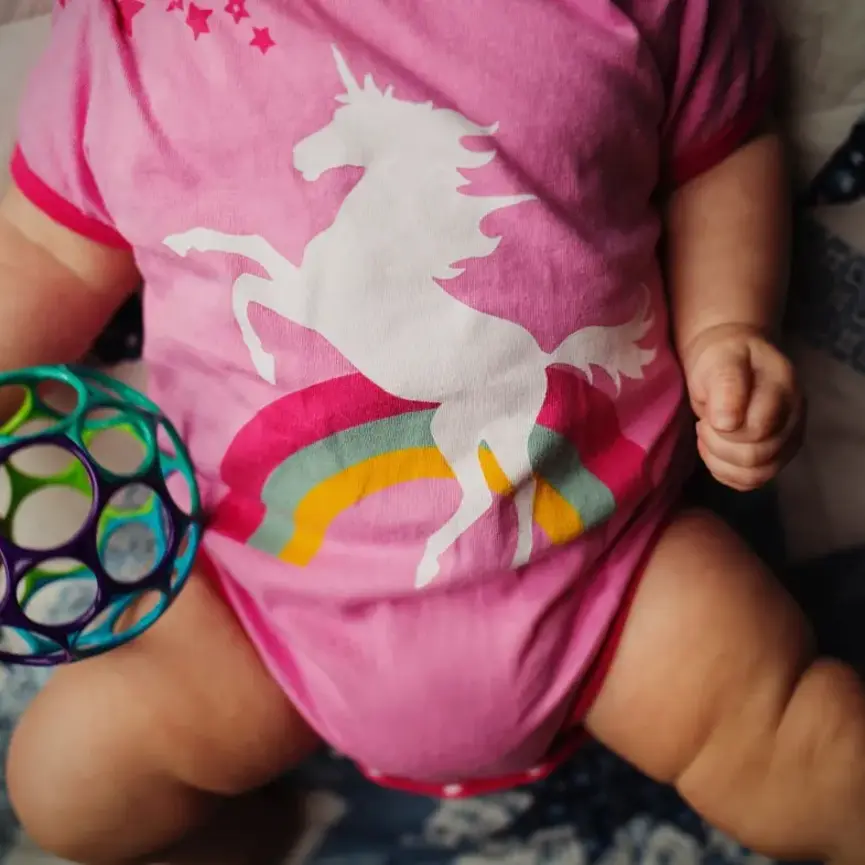 Rainbow Unicorn Baby Bodysuit