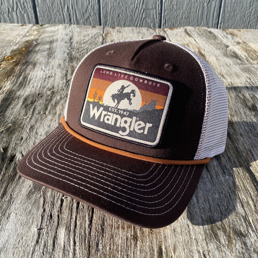 WRANGLER  - SUNSET HAT (DARK BROWN/STONE)