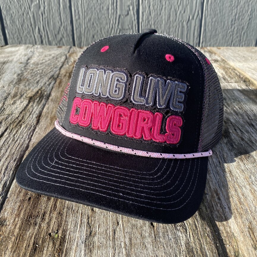 WRANGLER - LONG LIVE COWGIRLS HAT (BLACK/ CHARCOAL GREY)