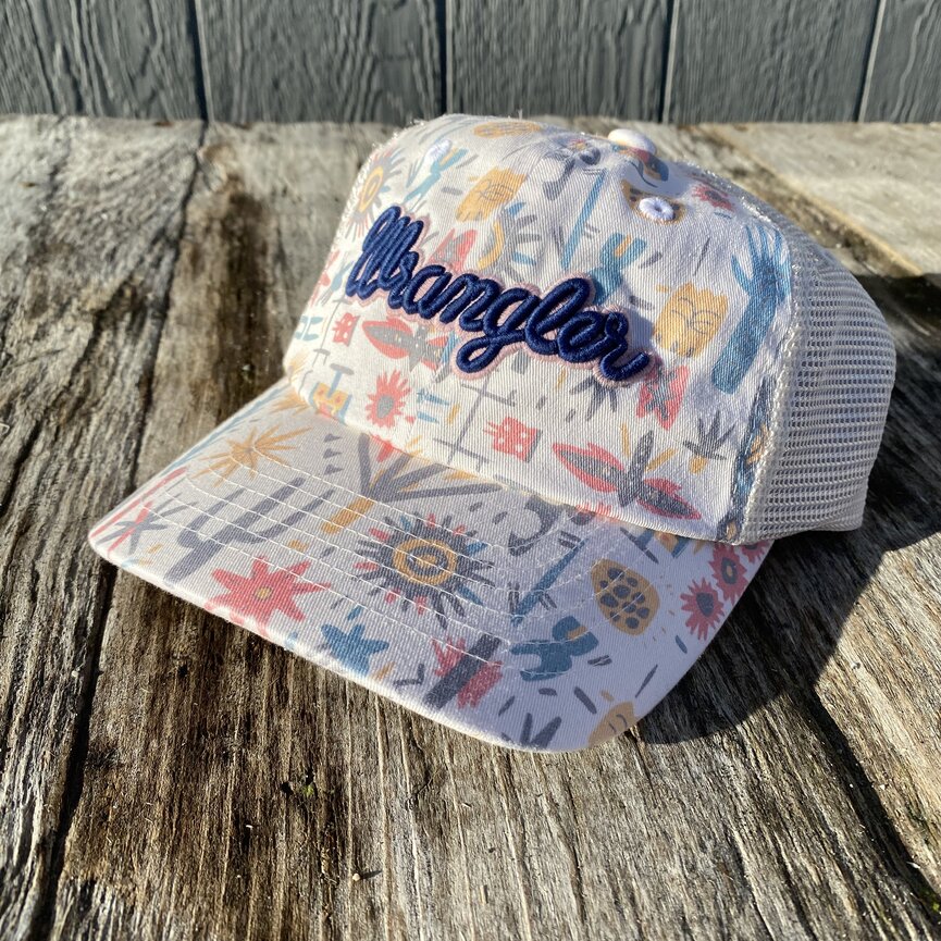 WRANGLER - WILD ROSE HAT (CHARCOAL GREY/ BRIGHT PINK/ WHITE)