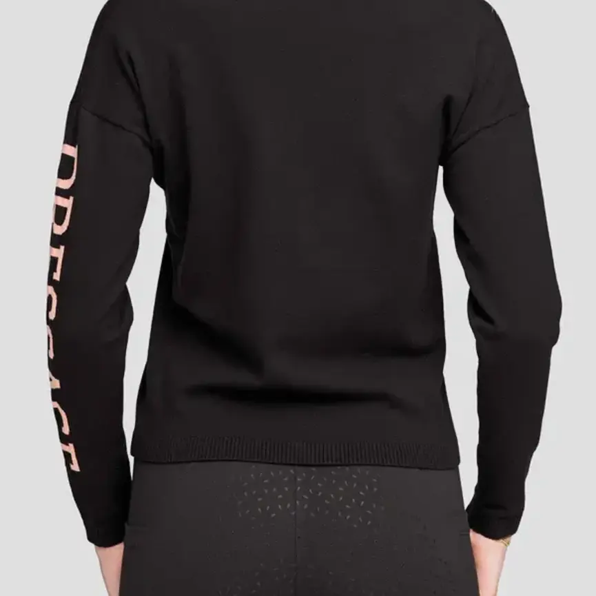 Black & Rose Crewneck "Dressage" Sweater