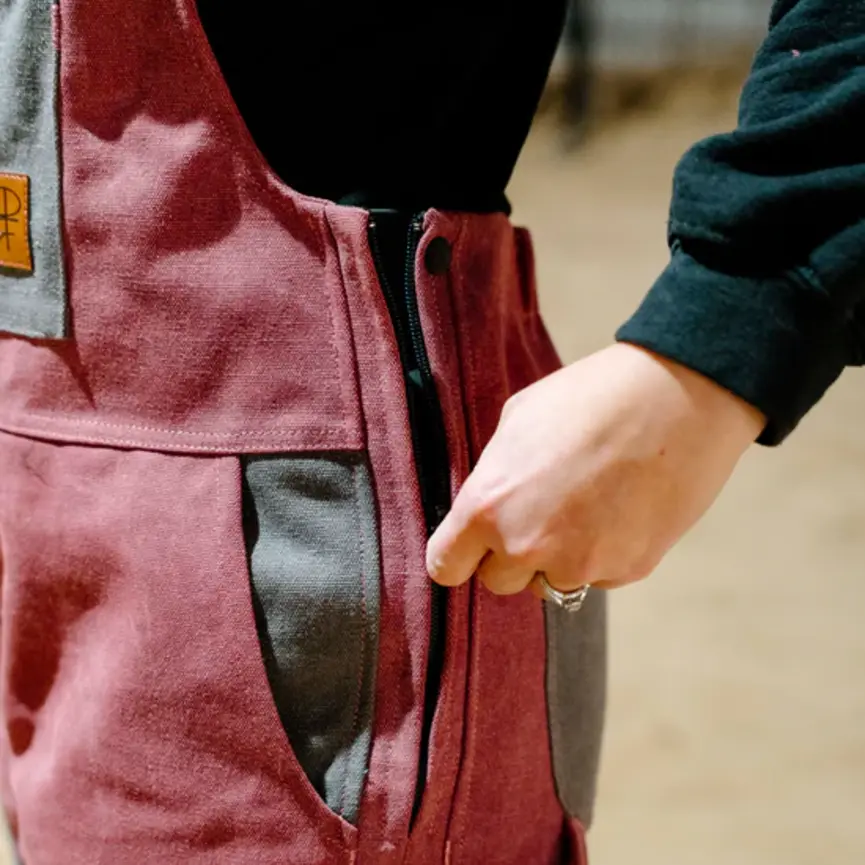 Zippered Leg Saratoga Rose Insulated Overall