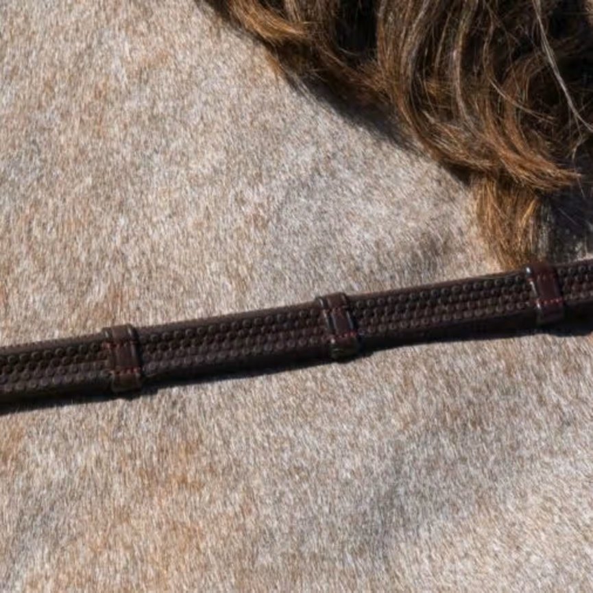 DY'ON 1/2" Rubber Reins With 7 Leather Loops (Working)