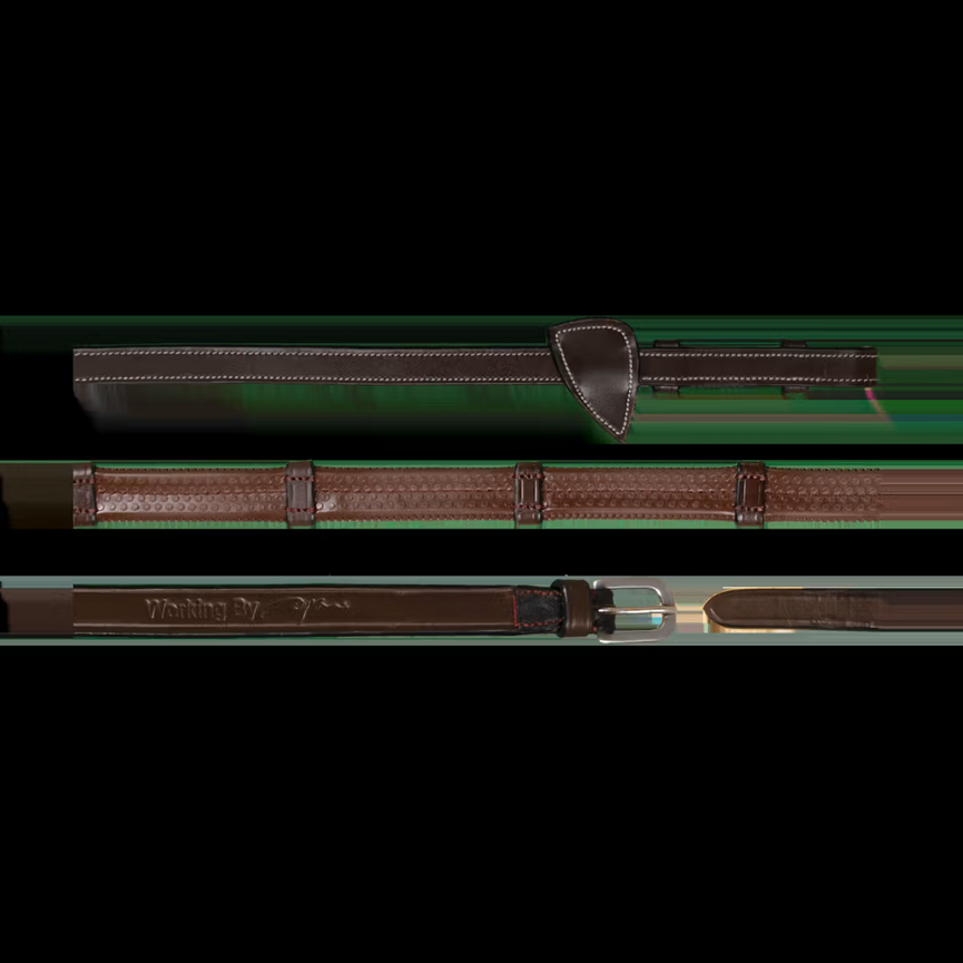 DY'ON 1/2" Rubber Reins With 7 Leather Loops (Working)