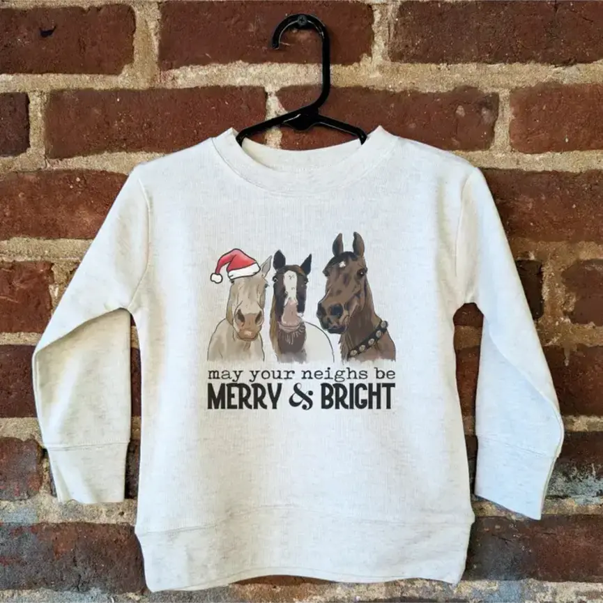 May Your Neighs Be Merry & Bright Horse Long Sleeve Shirt