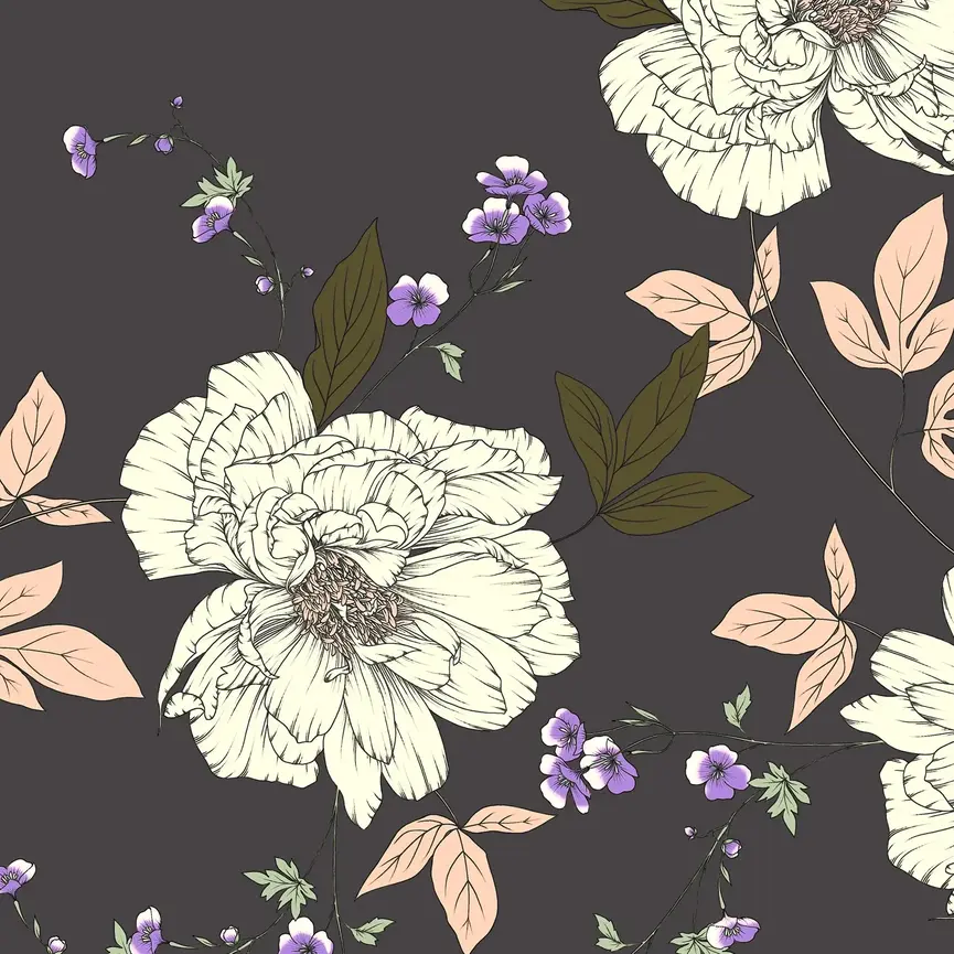 Slate Garden Rose Long Sleeve 1/4 Zip Sun Shirt