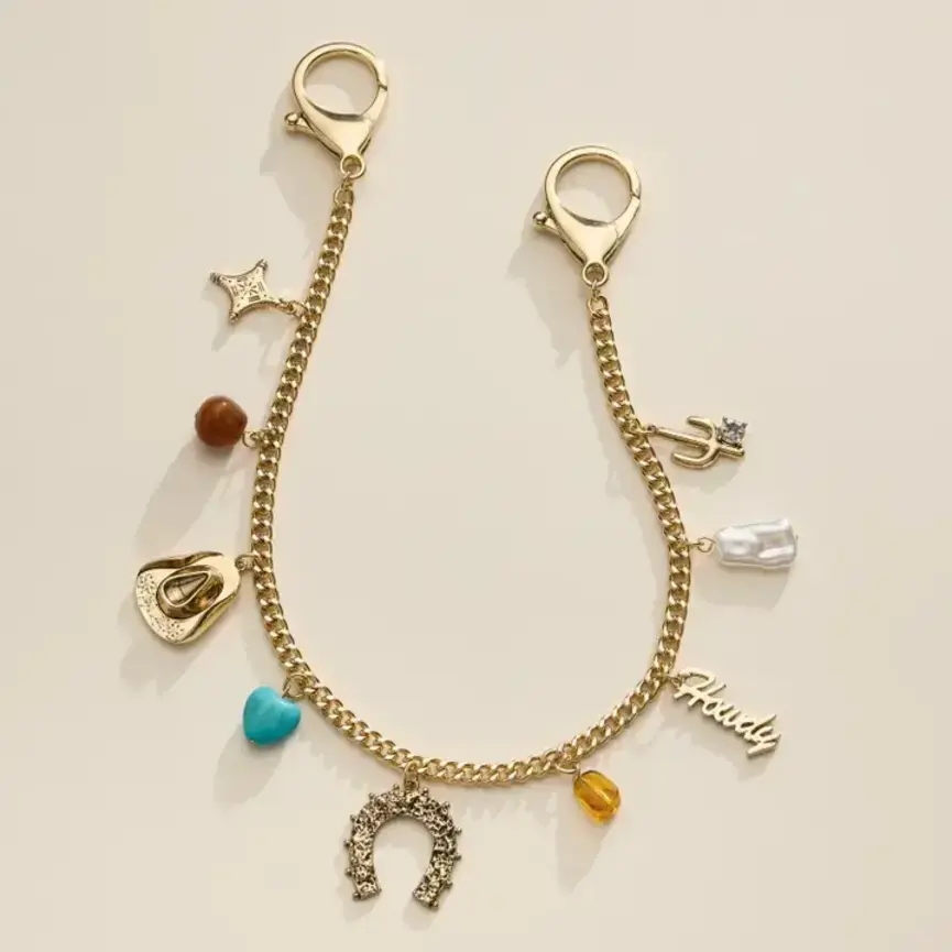 Faith and Love Charm Bag Strap - 18K Gold Dipped