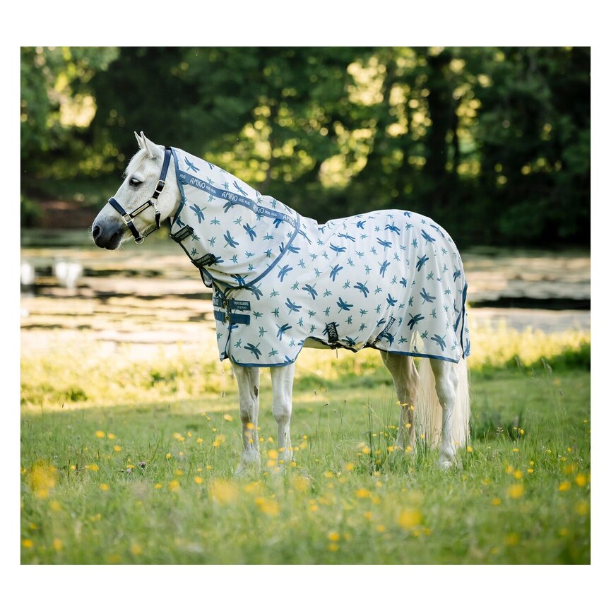Amigo Bug Rug Plus Pony Fly Sheet (Dragonfly Print / Silver)