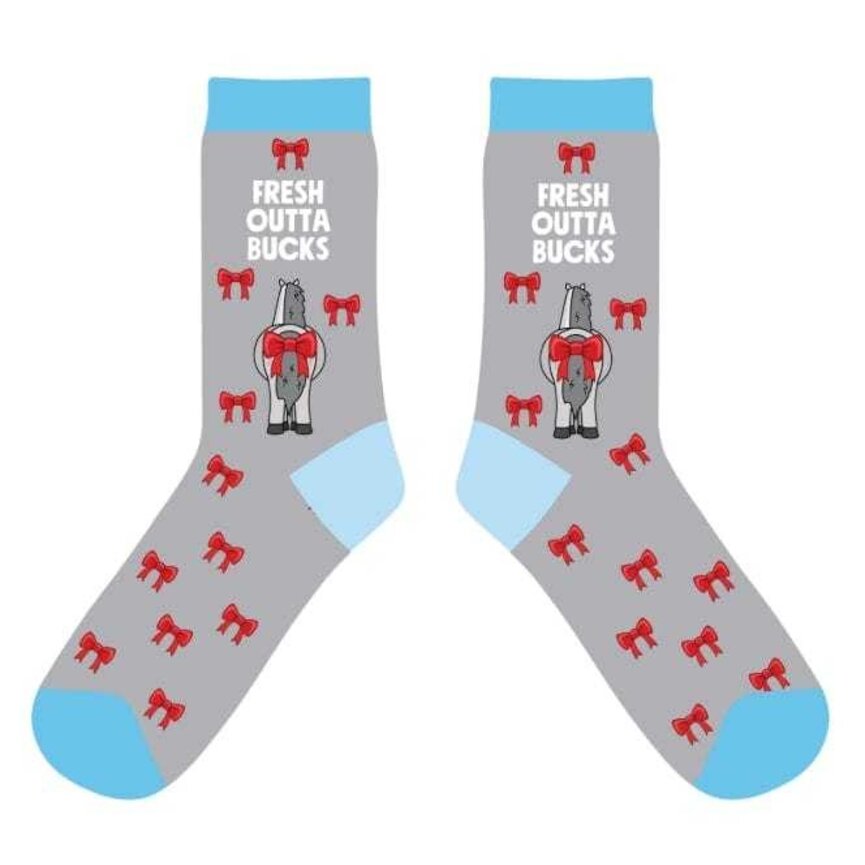 Fresh Outta Bucks Crew Socks