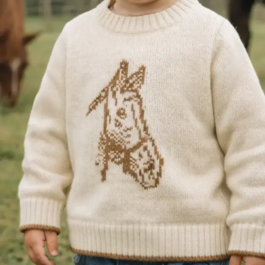 Tiny Trotter Knit Horse Sweater