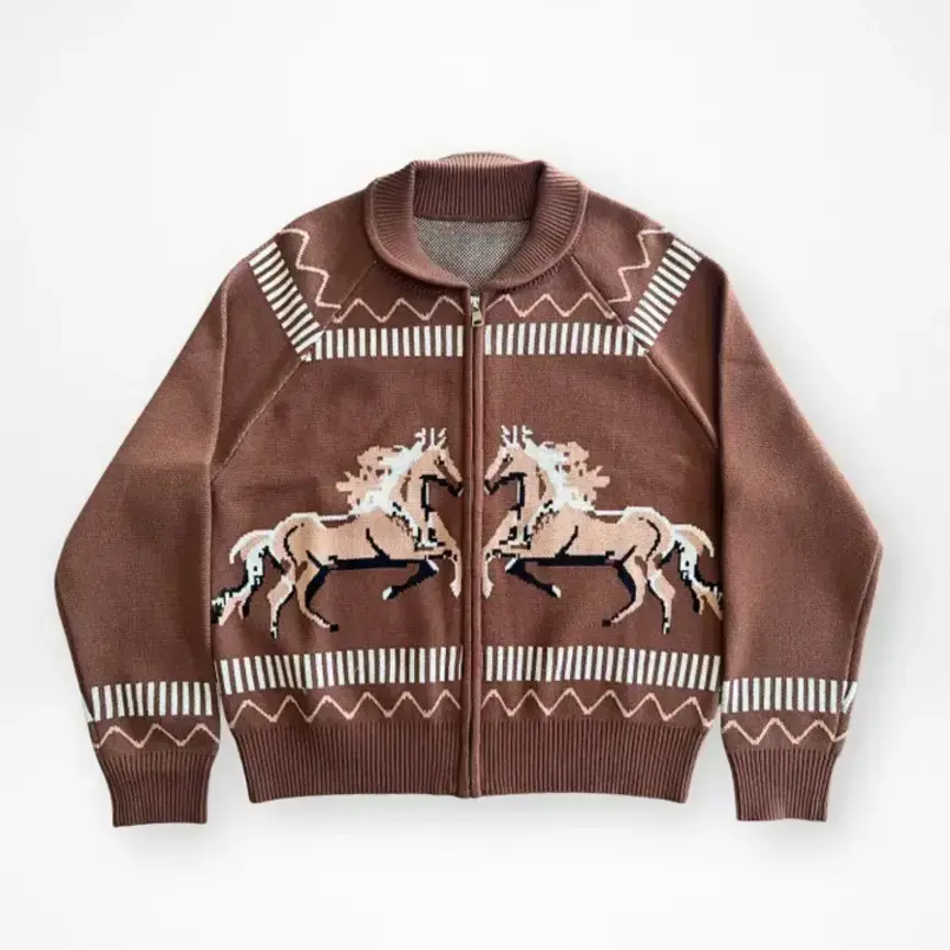 Galloping Horses Zip Cardigan