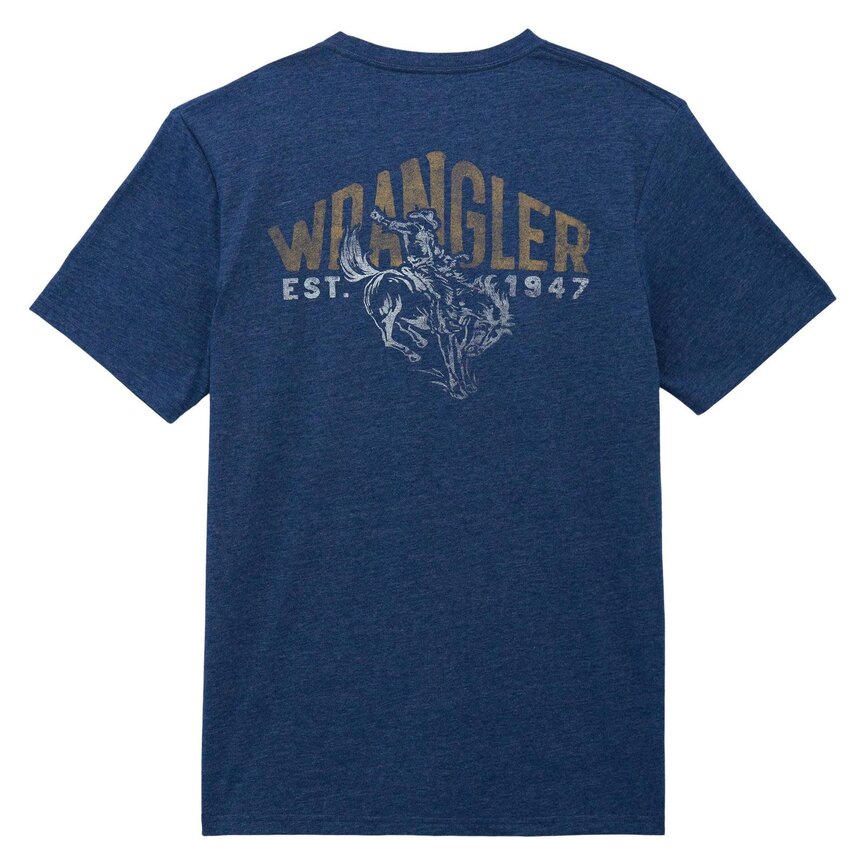 Men's Graphic Short Sleeve Pocket T-shirt - Regular Fit - Dark Sapphire Heather