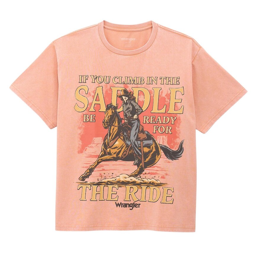 Woman's Retro Graphic Short Sleeve T-Shirt - Girlfriend Fit - Canyon Sunset