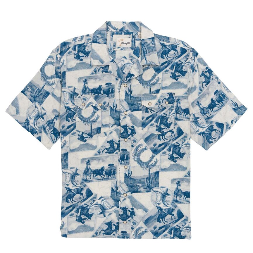 Men's Coconut Cowboy Short Sleeve Shirts - Snaps - Grey