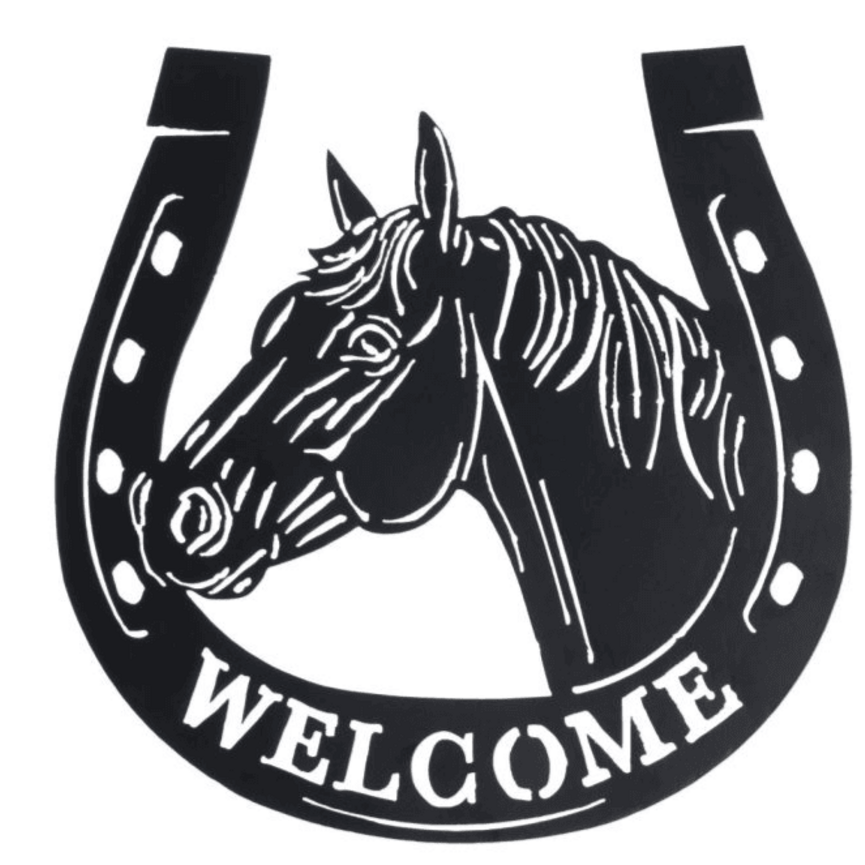 Giftware-Metal Welcome Horseshoe Sign