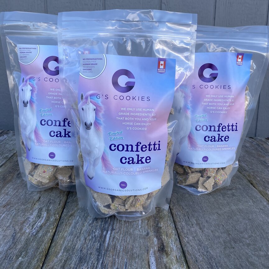 G'S FORMULA CONFETTI CAKE HORSE TREAT 750G (LIMITED EDITION)
