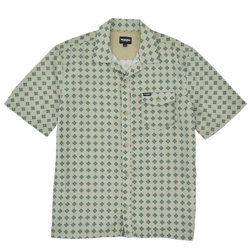 ATG -x- Short Sleeve Clean Snap Shirt - Tea Print