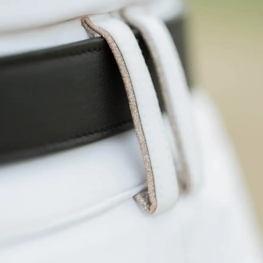 Victoria Womens Silicone Full Seat Breeches - White / Pearl