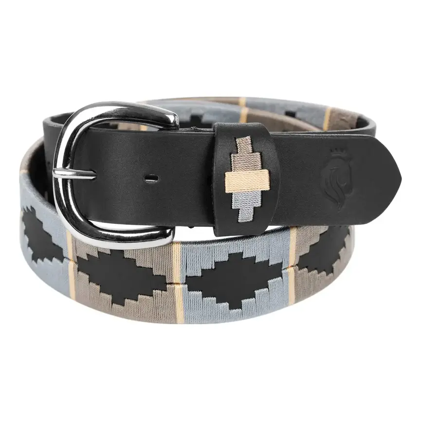 Siri Polo Belt - Black/Rain Cloud