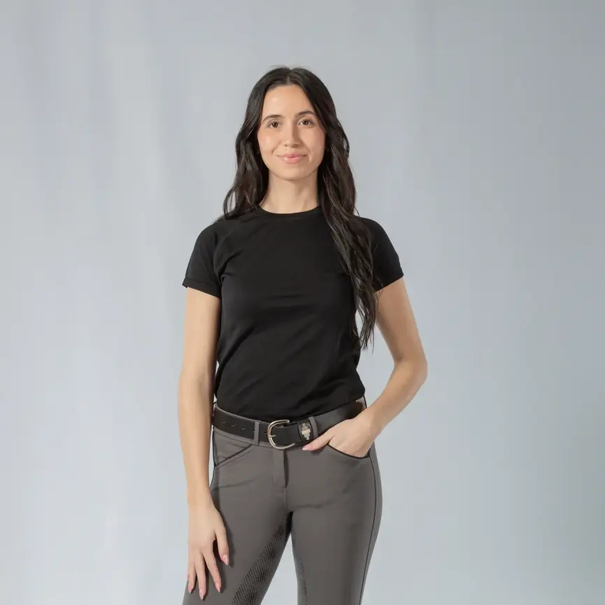 Siri Polo Belt - Black/Rain Cloud