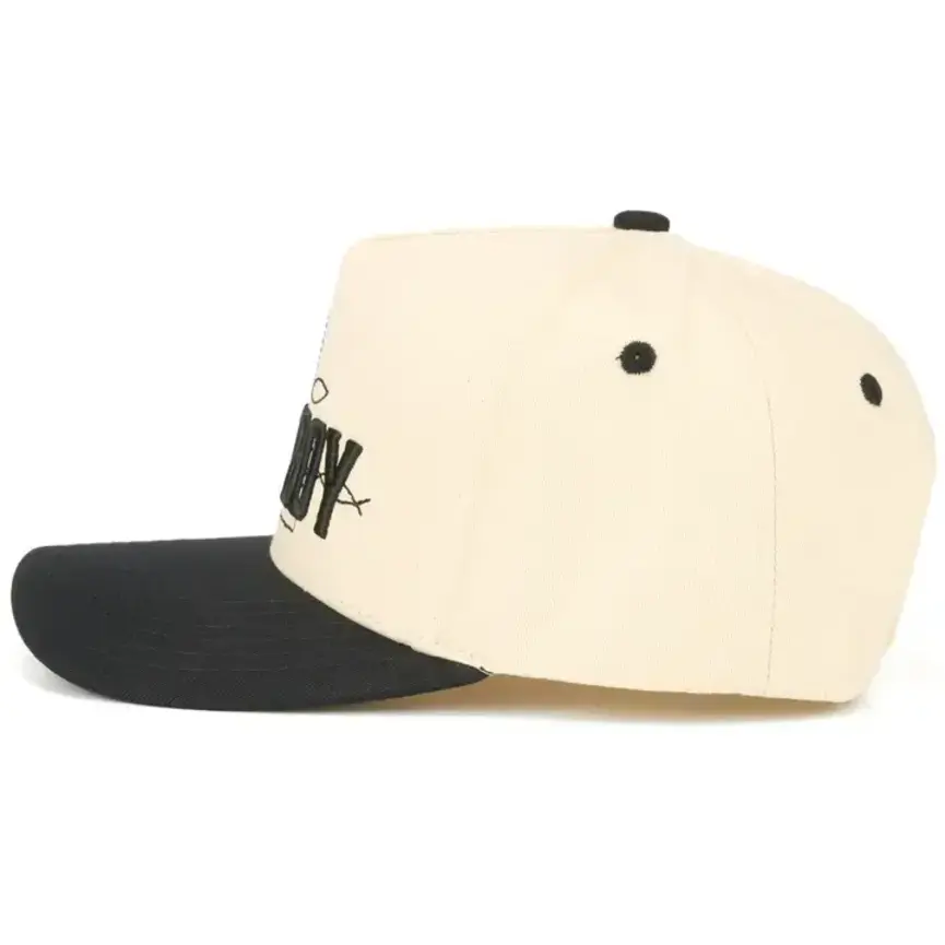 C.C Cowboy Letter Embroidered On Two Tone Trucker Hat