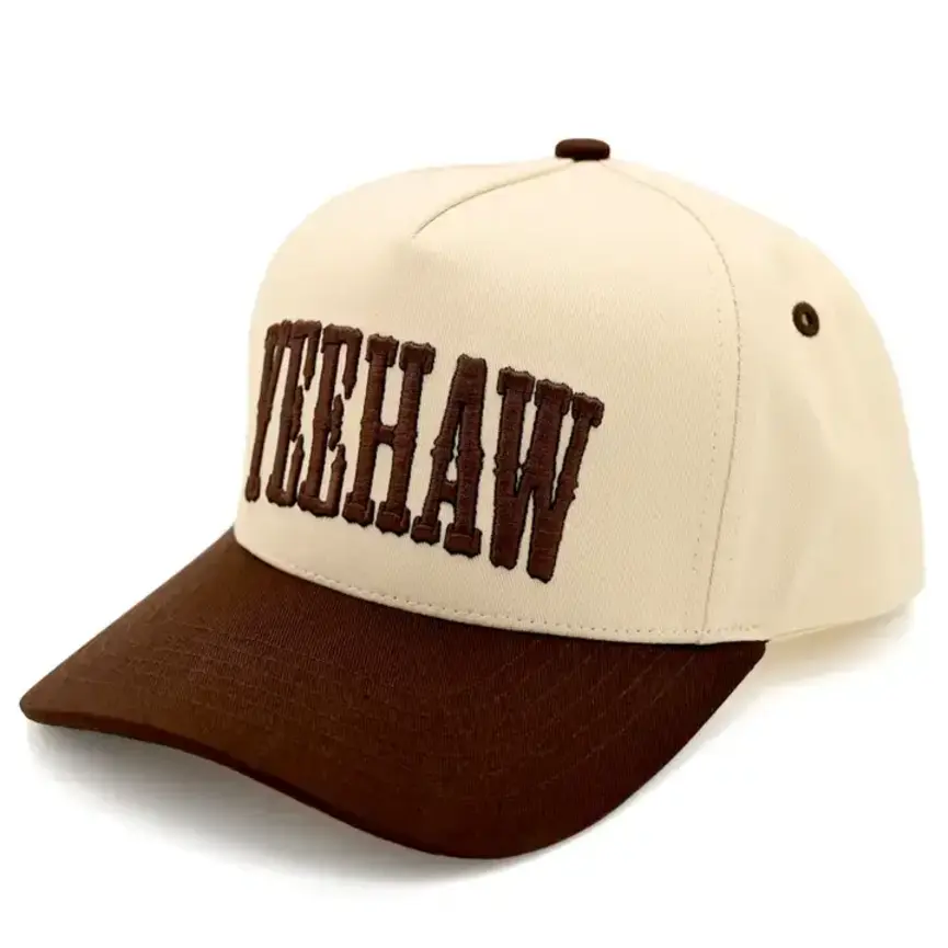 C.C Yeehaw Embroidery Two Tone Cotton Trucker Cap