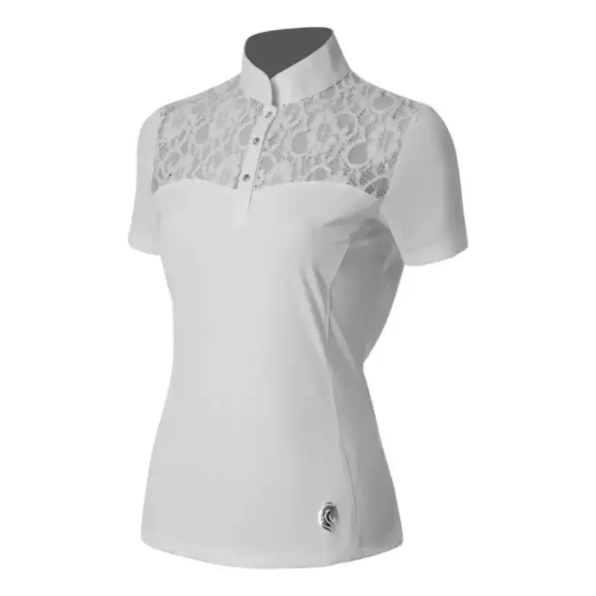 Lisa Womens Lace Short Sleeve Show Shirt