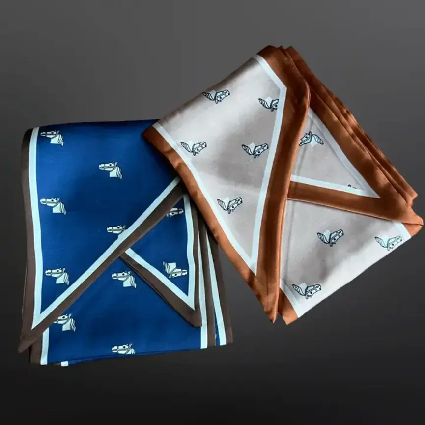 Equestrian Western Horse Twilly Satin Scarf