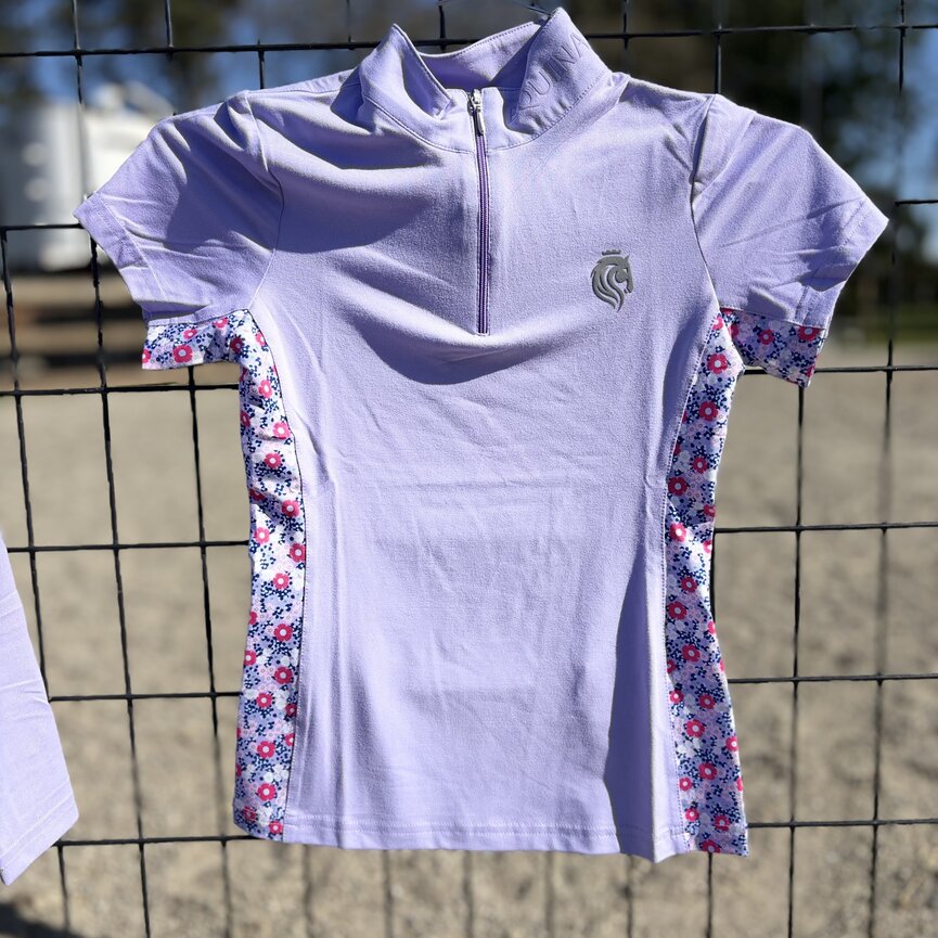 Equinavia Lena Kids Short Sleeve Quarter Zip Shirt