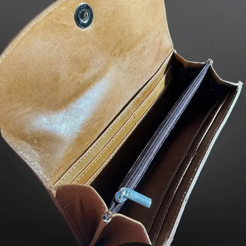 Western Boot Stitch Leather Wallet