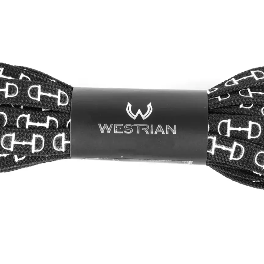 Western Equestrian Snaffle Bit Print Shoelaces 45”