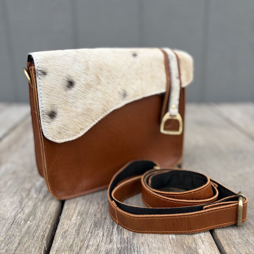 Equestrian English Saddle Crossbody Handbag Purse