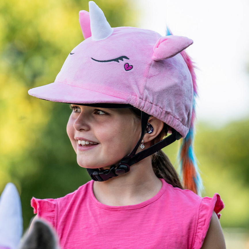 QHP Unicorn Helmet Cover Pink