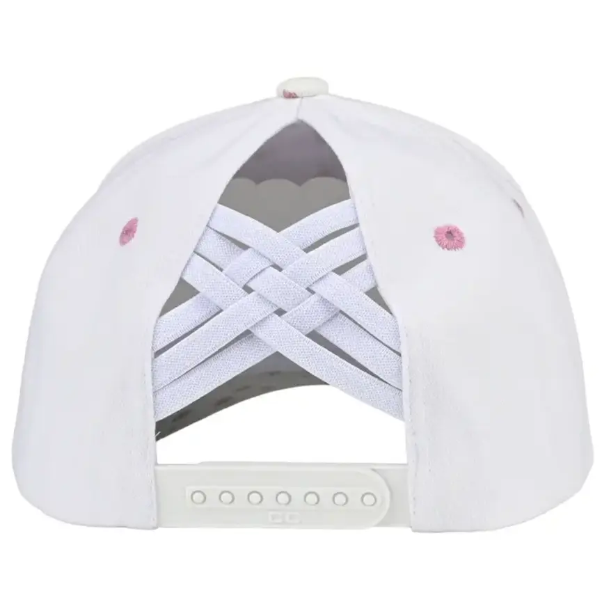 C.C Floral Pattern Two Tone Criss-Cross Back Trucker Hat
