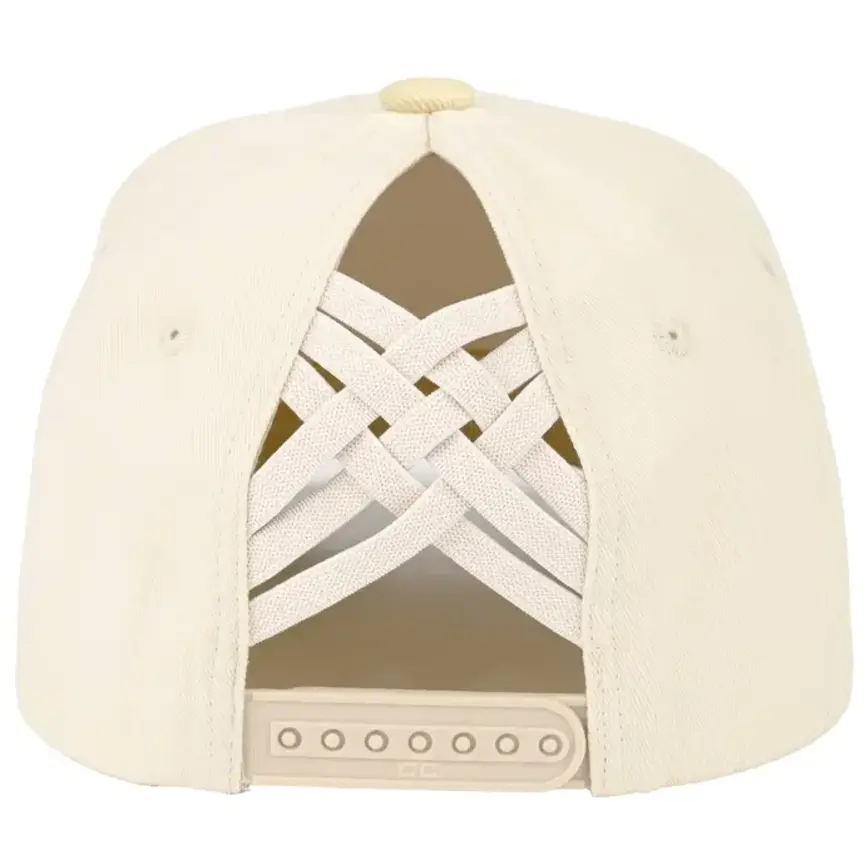 C.C Floral Pattern Two Tone Criss-Cross Back Trucker Hat