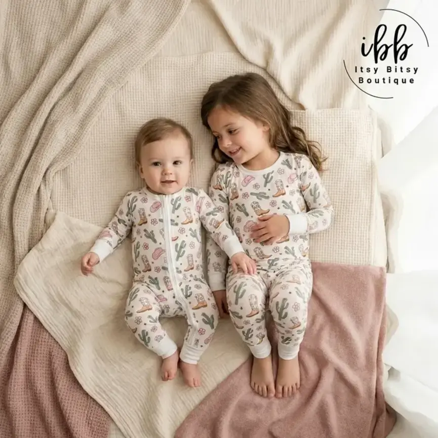 Sweet Stampede – One-Piece Bamboo Pajama