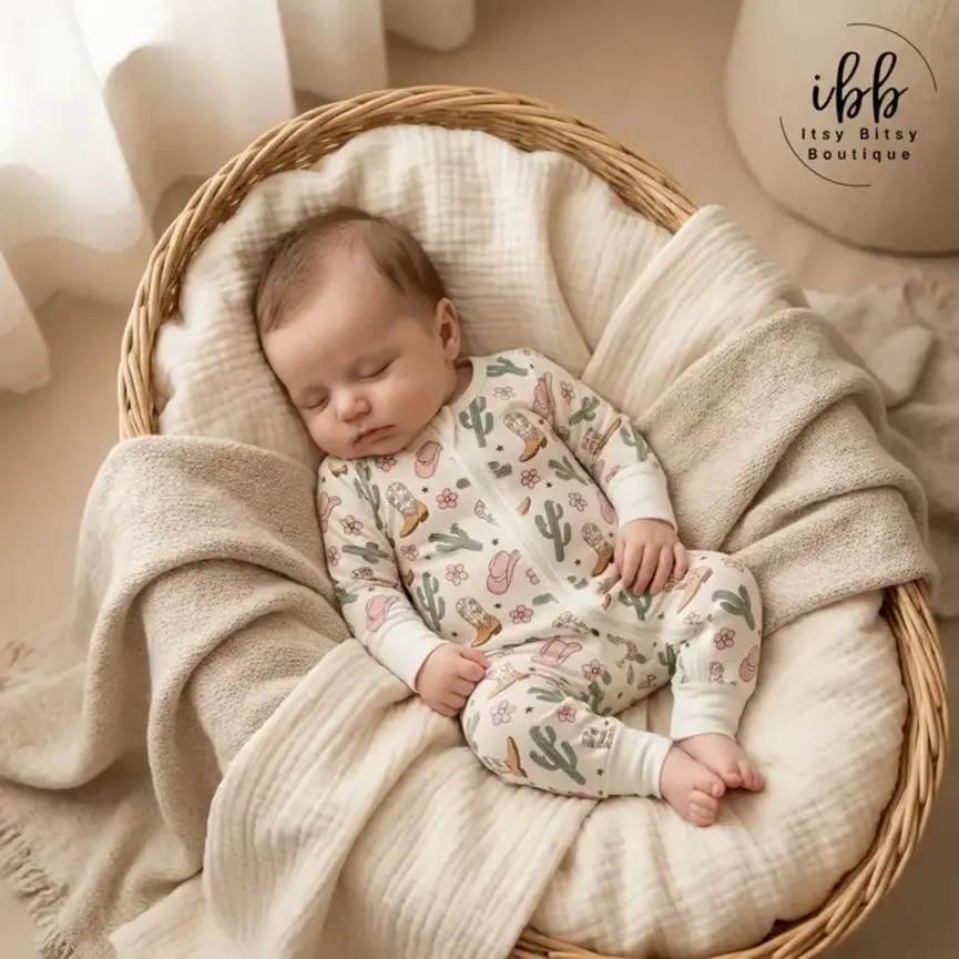 Sweet Stampede – One-Piece Bamboo Pajama