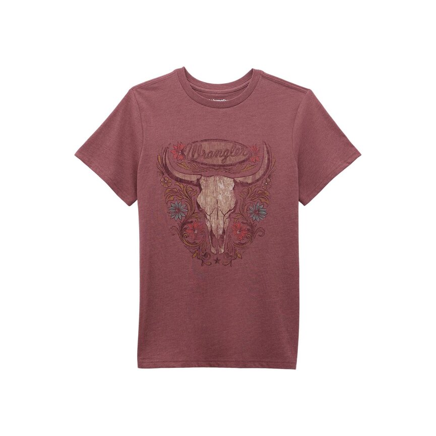 Woman's Retro Short Sleeve Graphic T-Shirt - Regular Fit - Steer Head