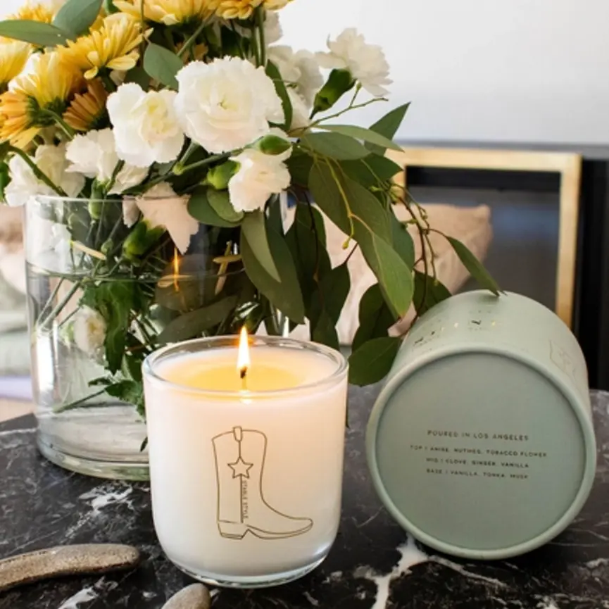 Cowboy Boot Soy Wax Candle - Shine