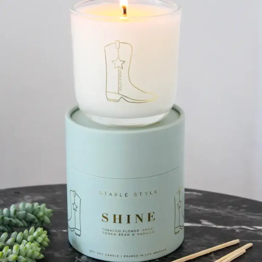 Cowboy Boot Soy Wax Candle - Shine