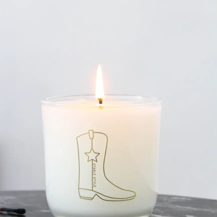 Cowboy Boot Soy Wax Candle - Shine