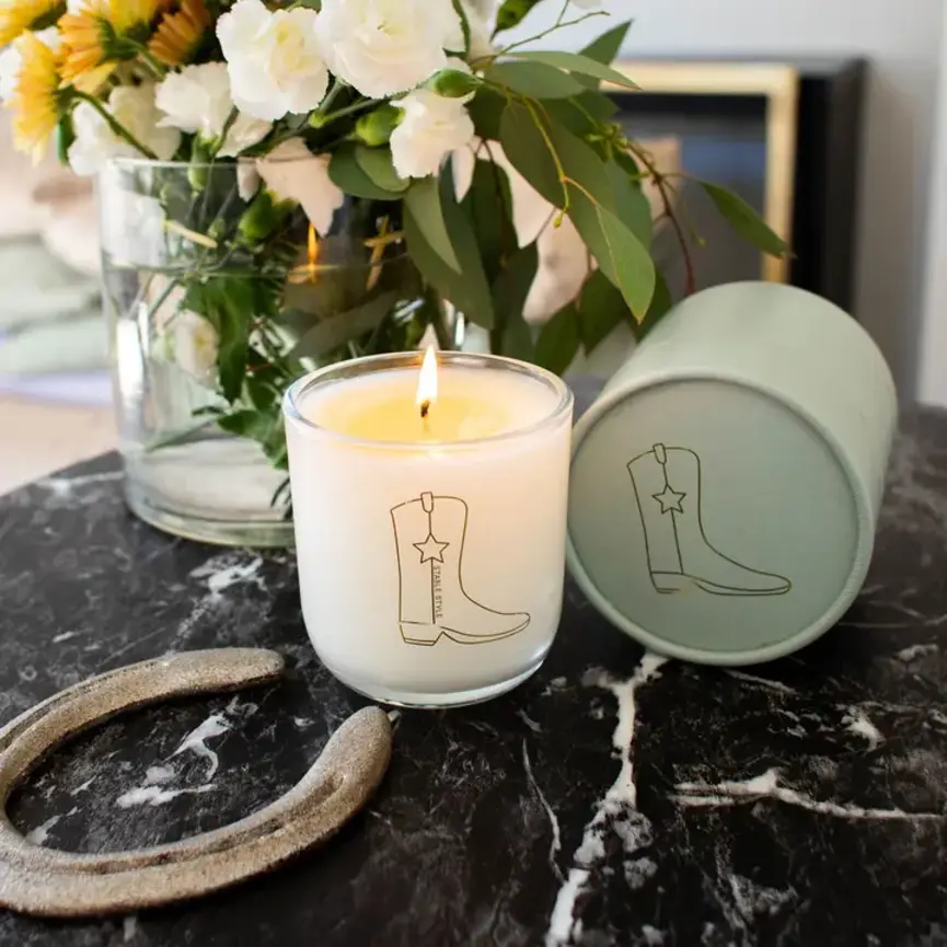 Cowboy Boot Soy Wax Candle - Shine
