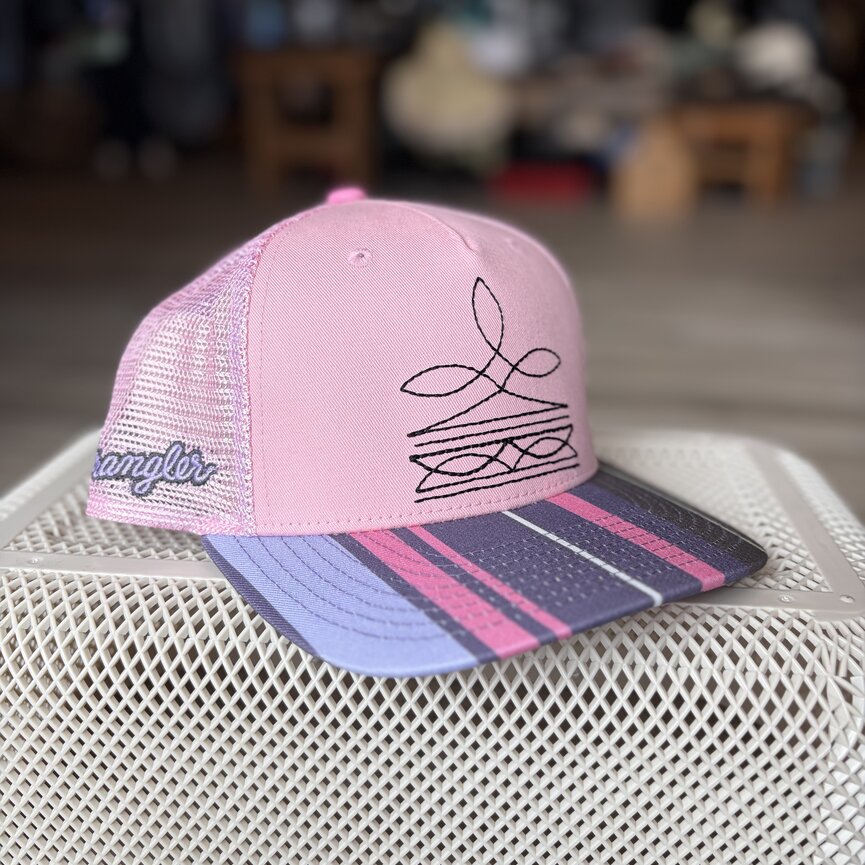 BOOTPOP HAT IN PINK / STRIPES